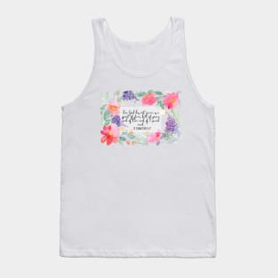 Bible verse on fear | 2 Timothy 1:7 | Scripture Art Tank Top